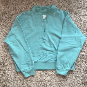 A New Day Mint Green Half-Zip Sweatshirt (matching sweatpants also listed)